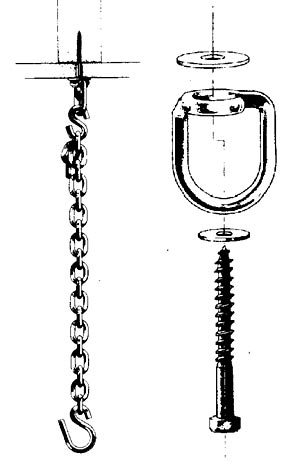300x466 Oakweave Chair Hanging Kit - Hardware Drawing