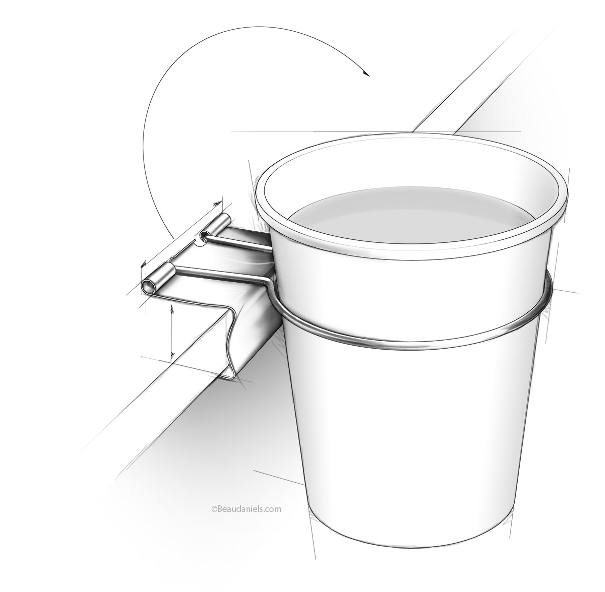 1200x1175 Technical Illustration, Beau And Alan Daniels - Hardware Drawing