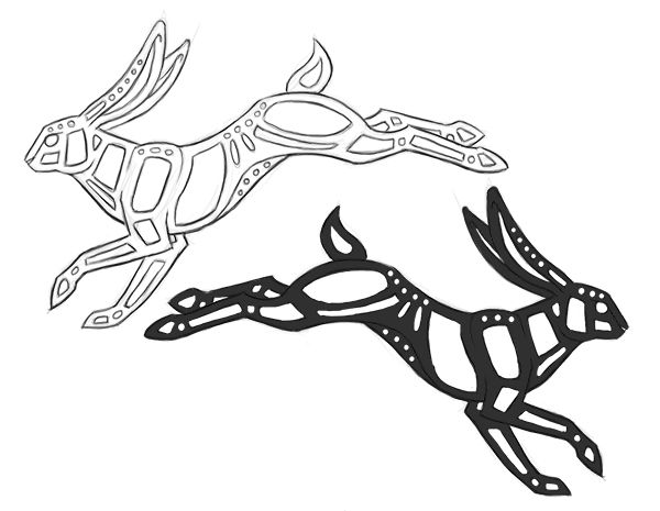 600x465 image result for hare line drawing jack rabbit project - Hare Line Drawing
