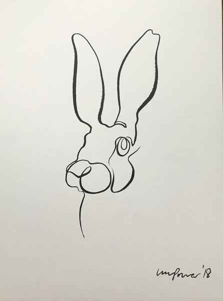 446x600 minimal hare - Hare Line Drawing