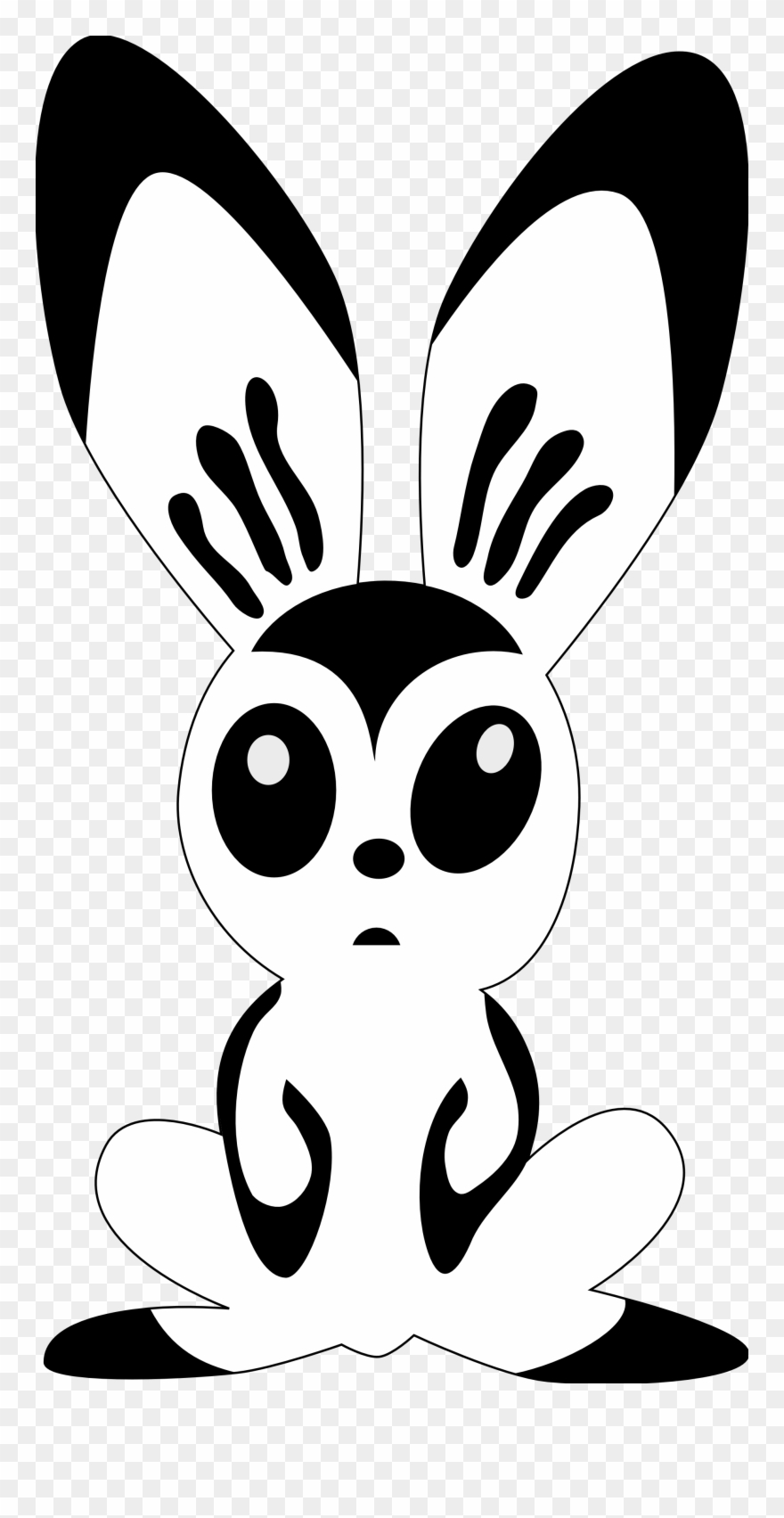 880x1703 clip art hare - Hare Line Drawing