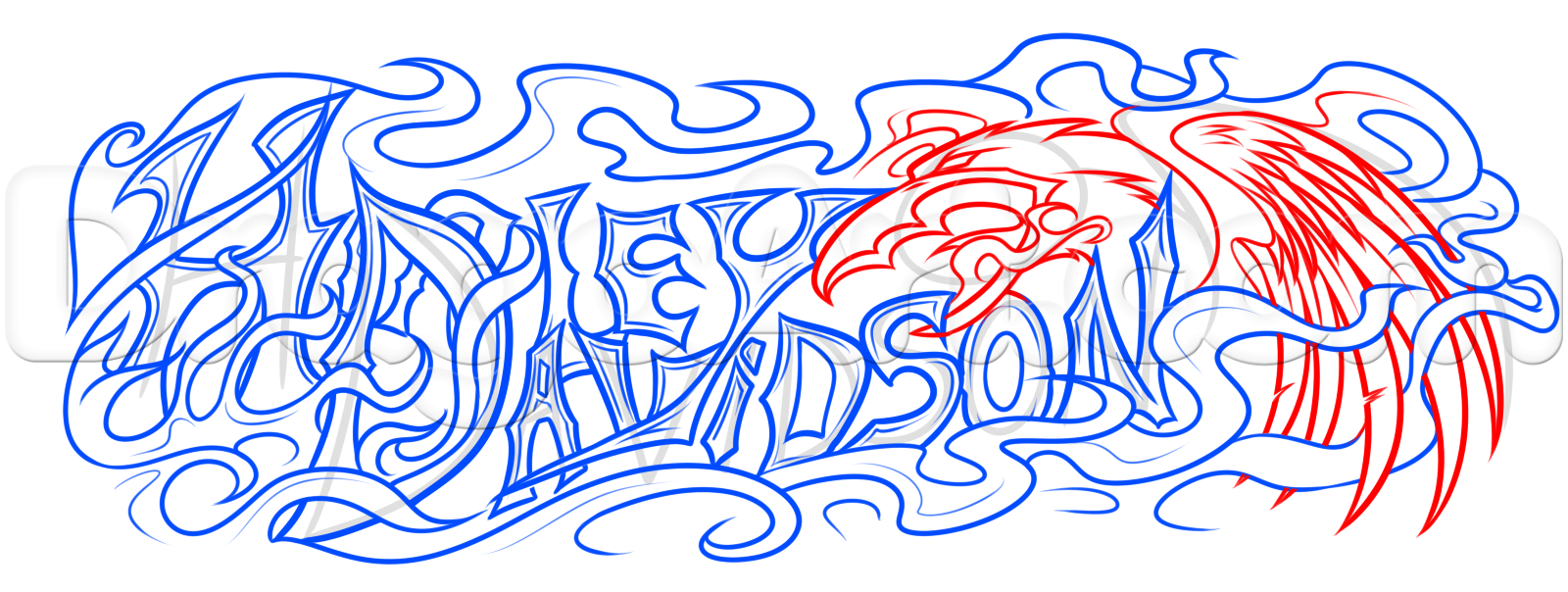 1600x604 step harley davidson tattoo drawing - Harley Davidson Drawing Outline
