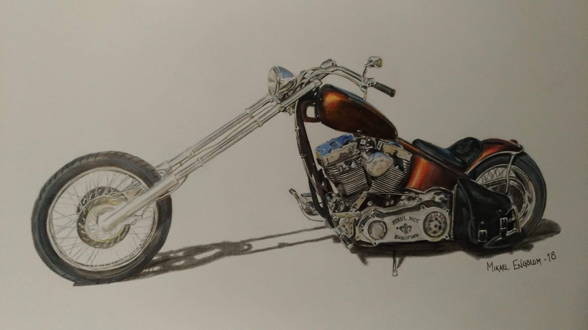 1200x675 Harley Davidson Chopper - Harley Davidson Drawings