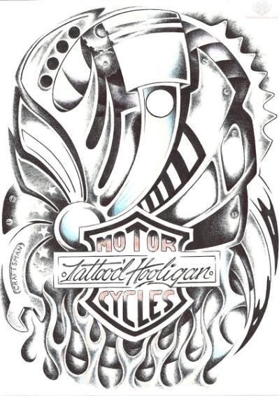 399x566 harley davidson logo drawing - Harley Davidson Logo Drawings