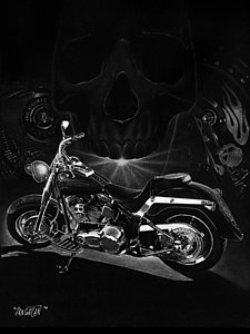 225x300 Harley Davidson Motorcycle Drawings Fine Art America - Harley Davidson Motorcycle Drawing