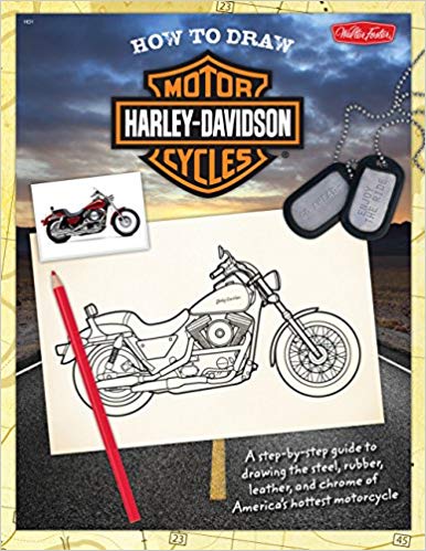 386x499 How To Draw Harley Davidson Motorcycles A Step - Harley Davidson Motorcycle Drawing