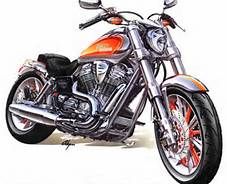 227x184 Harley Davidson Motorcycles Drawing - Harley Davidson Motorcycle Drawing