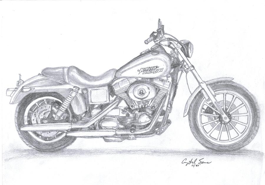 900x630 Harley Drawing - Harley Drawing