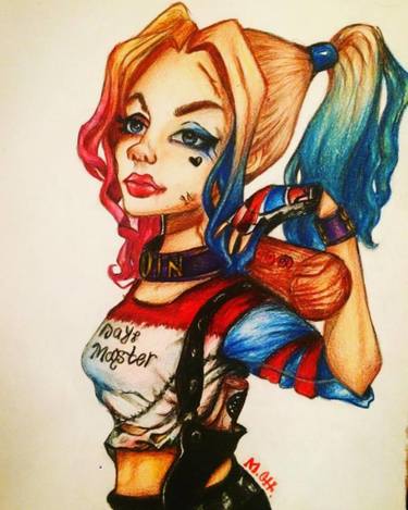 375x469 Harley Quinn Drawing - Harley Drawing