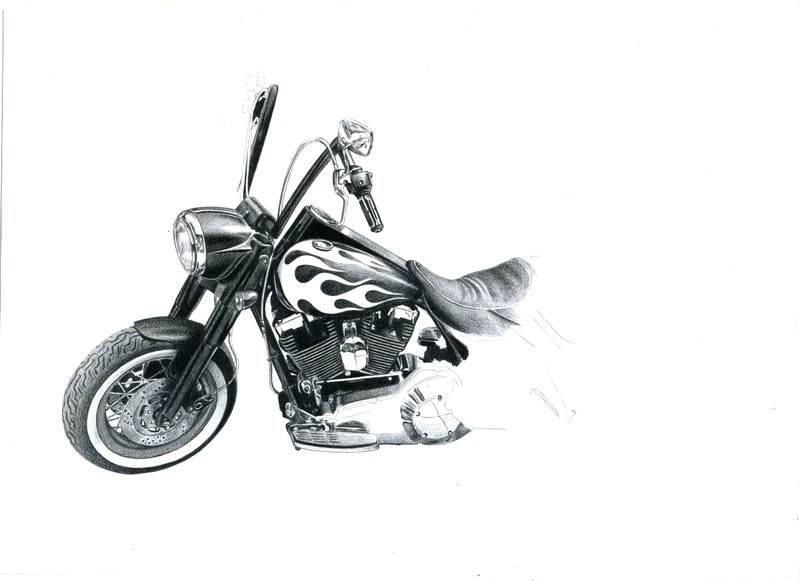 800x581 Custom Harley Davidson Wip Almost Finished - Harley Drawing