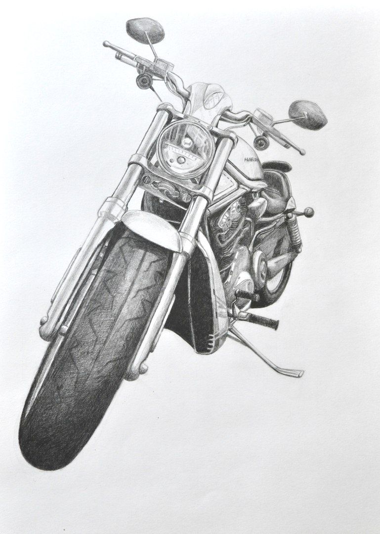 769x1080 Harley Davidson V Rod, My Art, Pencil, Motorcycle Drawing Artist - Harley Drawing