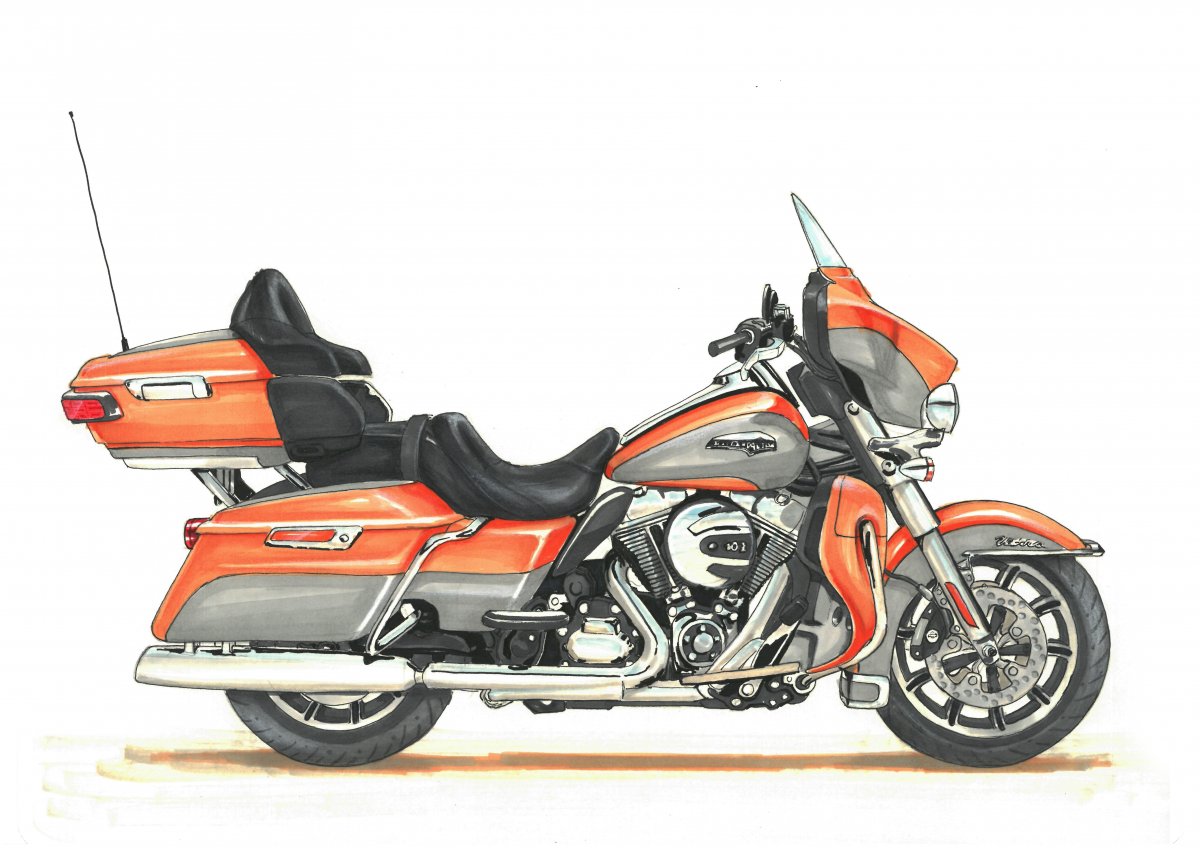 1200x848 harley davidson - Harley Motorcycle Drawing