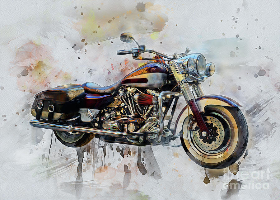 900x642 harley davidson drawing - Harley Motorcycle Drawing.