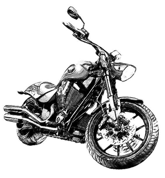 567x612 work motorcycle art, motorcycle - Harley Motorcycle Drawing