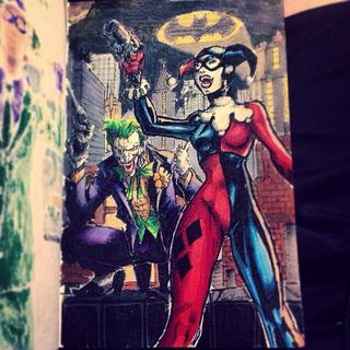 320x320 Here's A Drawing I Had Done Of Joker And Harley Quinn! I Hope You - Harley Quinn And Joker Drawings