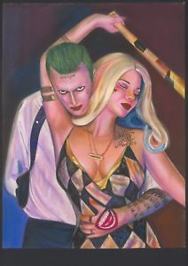 212x300 Harley Quinn Joker Drawing Original Henry Cliff - Harley Quinn And Joker Drawings