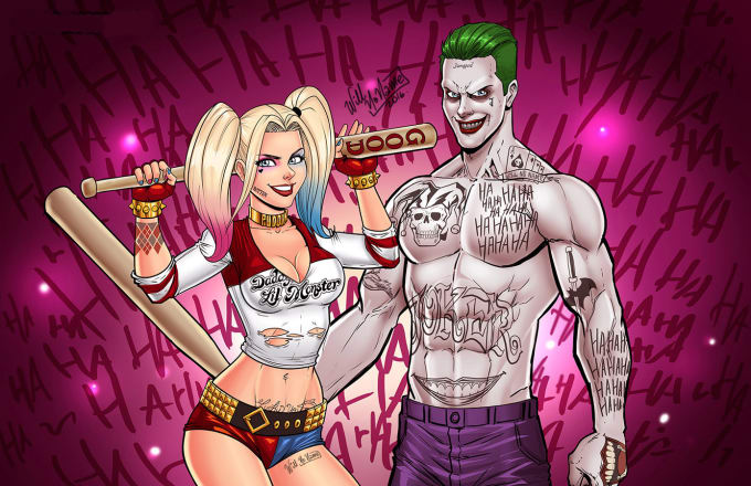 680x440 draw you as harley quinn or the joker - Harley Quinn And Joker Drawings