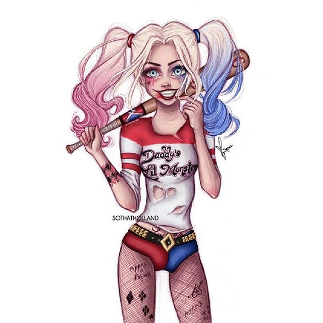 640x640 Harley Quinn Drawing Pic Drawing Skill - Harley Quinn Anime Drawing