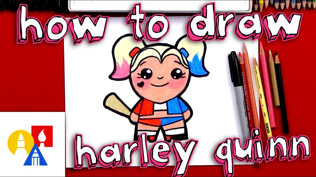 1280x720 How To Draw A Cartoon Harley Quinn - Harley Quinn Anime Drawing