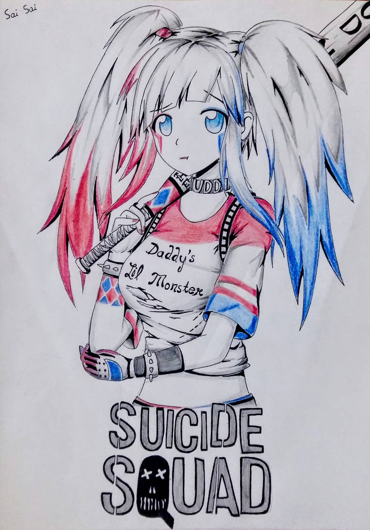 747x1070 Sucide Squad Harley Quinn - Harley Quinn Anime Drawing