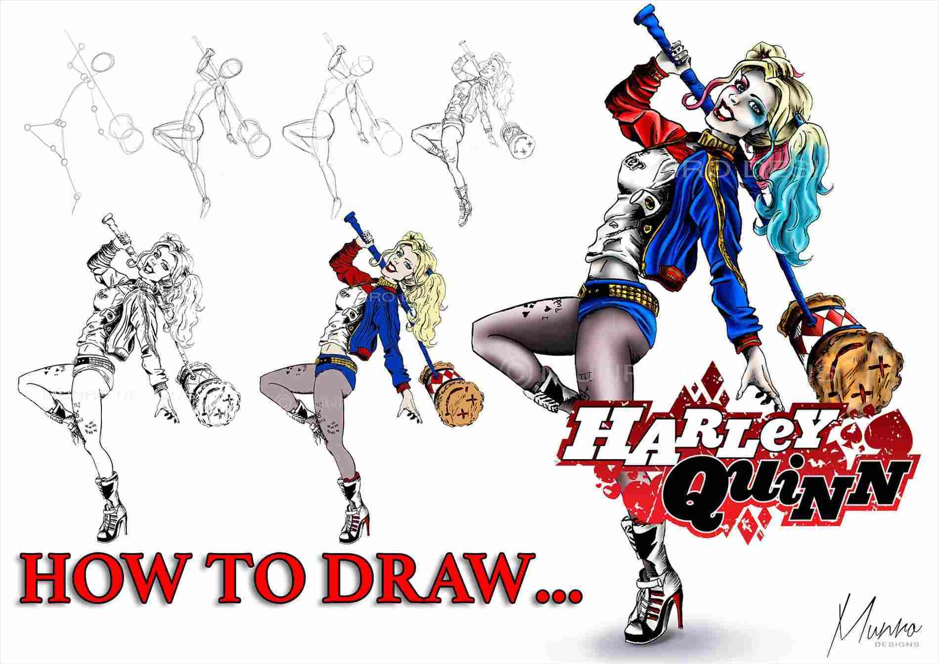 1899x1343 Drawing Easy Anime Harley Quinn - Harley Quinn Anime Drawing