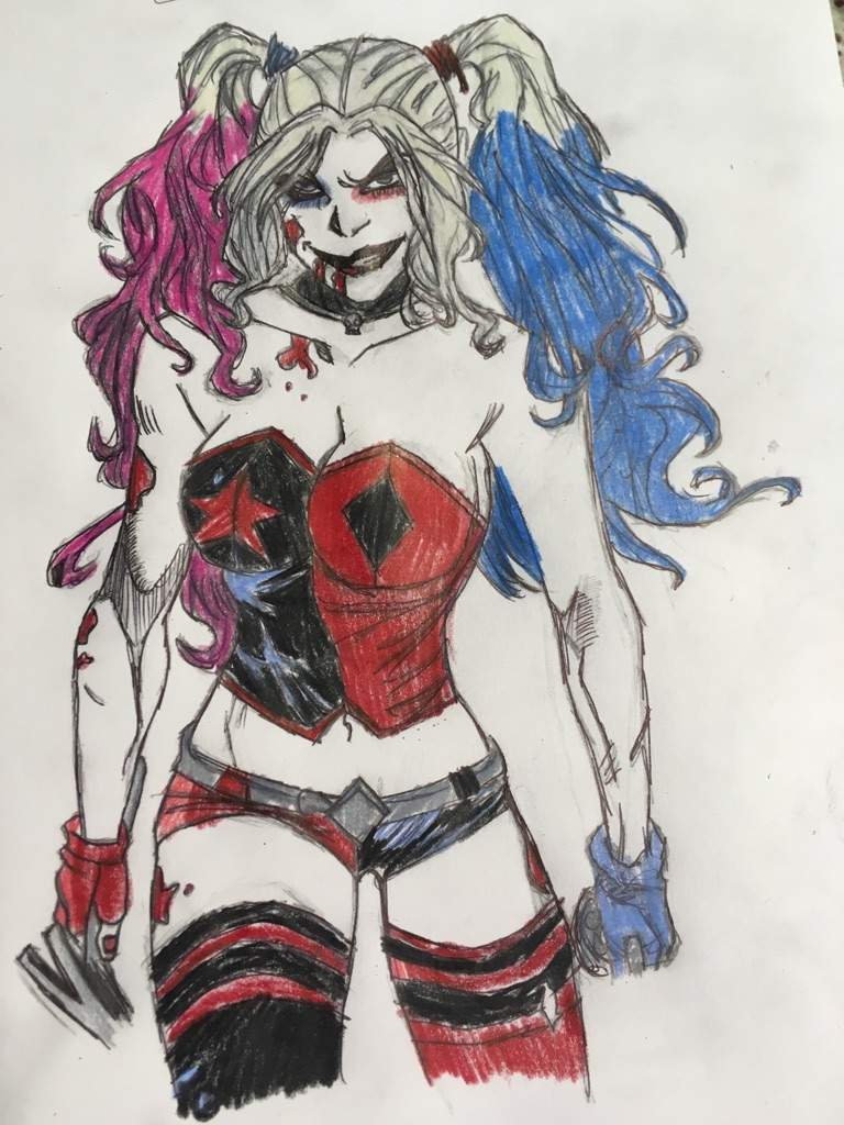 768x1024 harley quinn rebirth drawing dc entertainment amino - Harley Quinn Cartoon Drawing