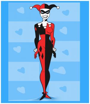 303x350 How To Draw Harley Quinn, Step - Harley Quinn Cartoon Drawing