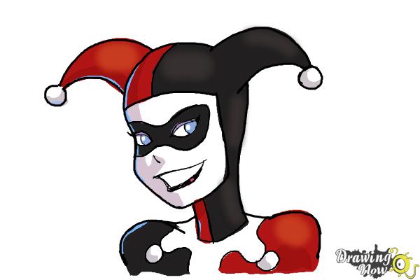 600x400 How To Draw Harley Quinn - Harley Quinn Cartoon Drawing