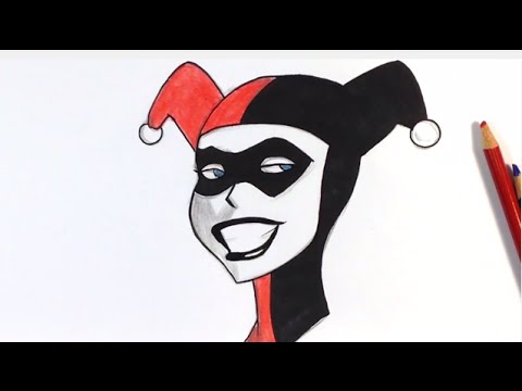 480x360 How To Draw Harley Quinn Step - Harley Quinn Cartoon Drawing