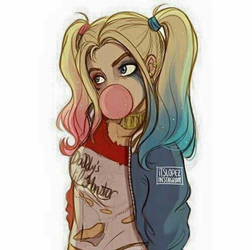 500x497 Image About Art - Harley Quinn Cartoon Drawing