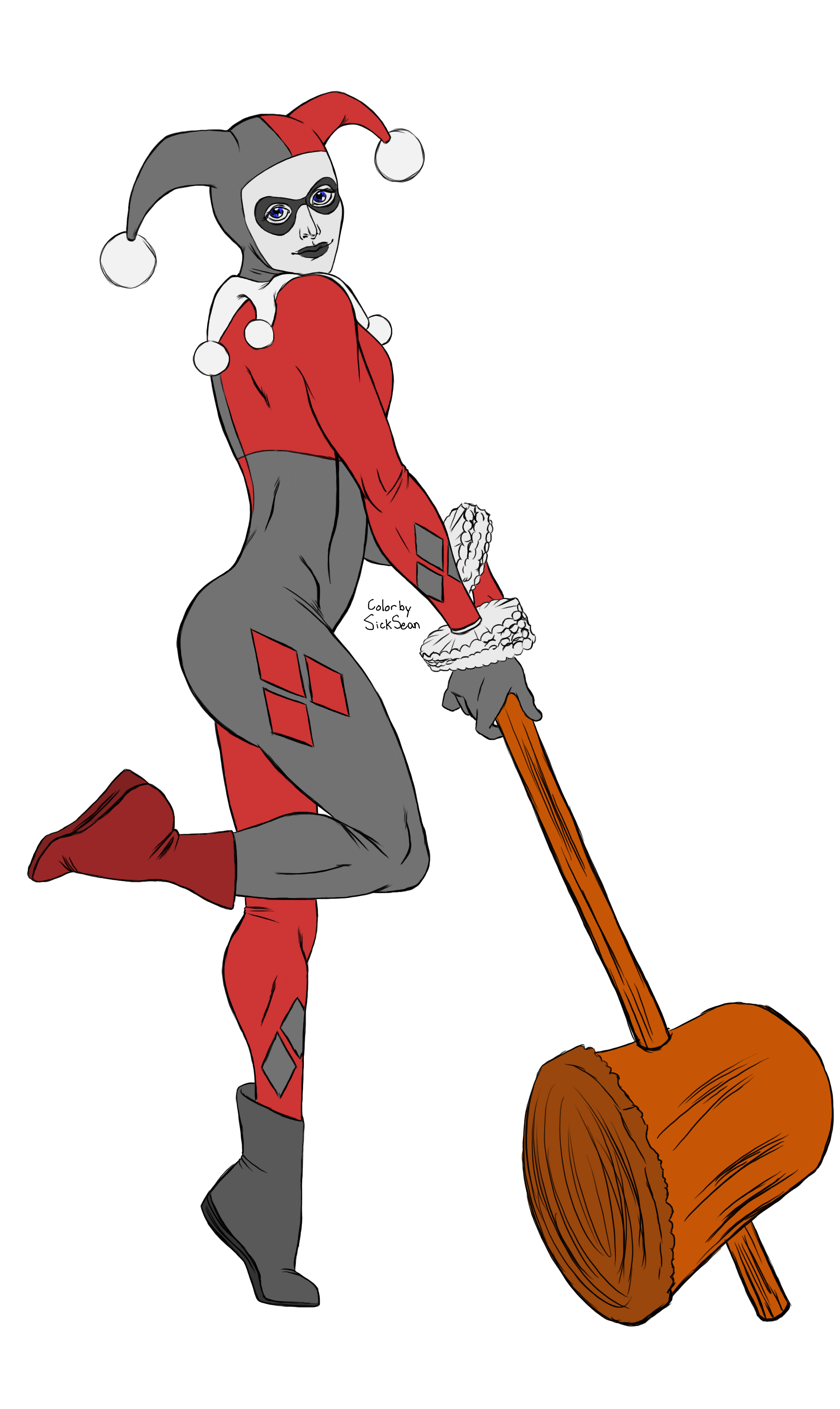 1968x3300 Collection Of Free Whiteboard Drawing Harley Quinn Download On Ui Ex - Harley Quinn Cartoon Drawing