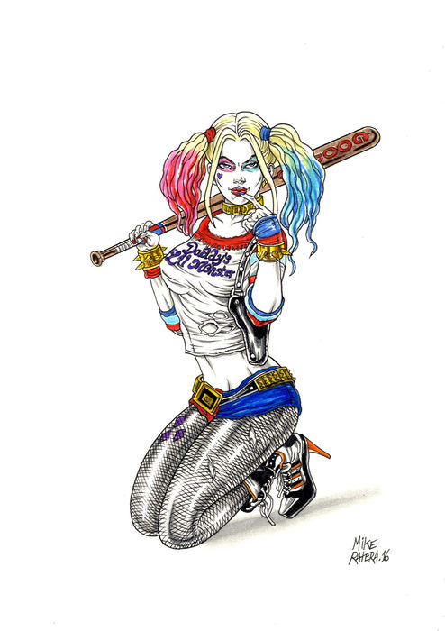 494x700 Ratera, Mike - Harley Quinn Drawing