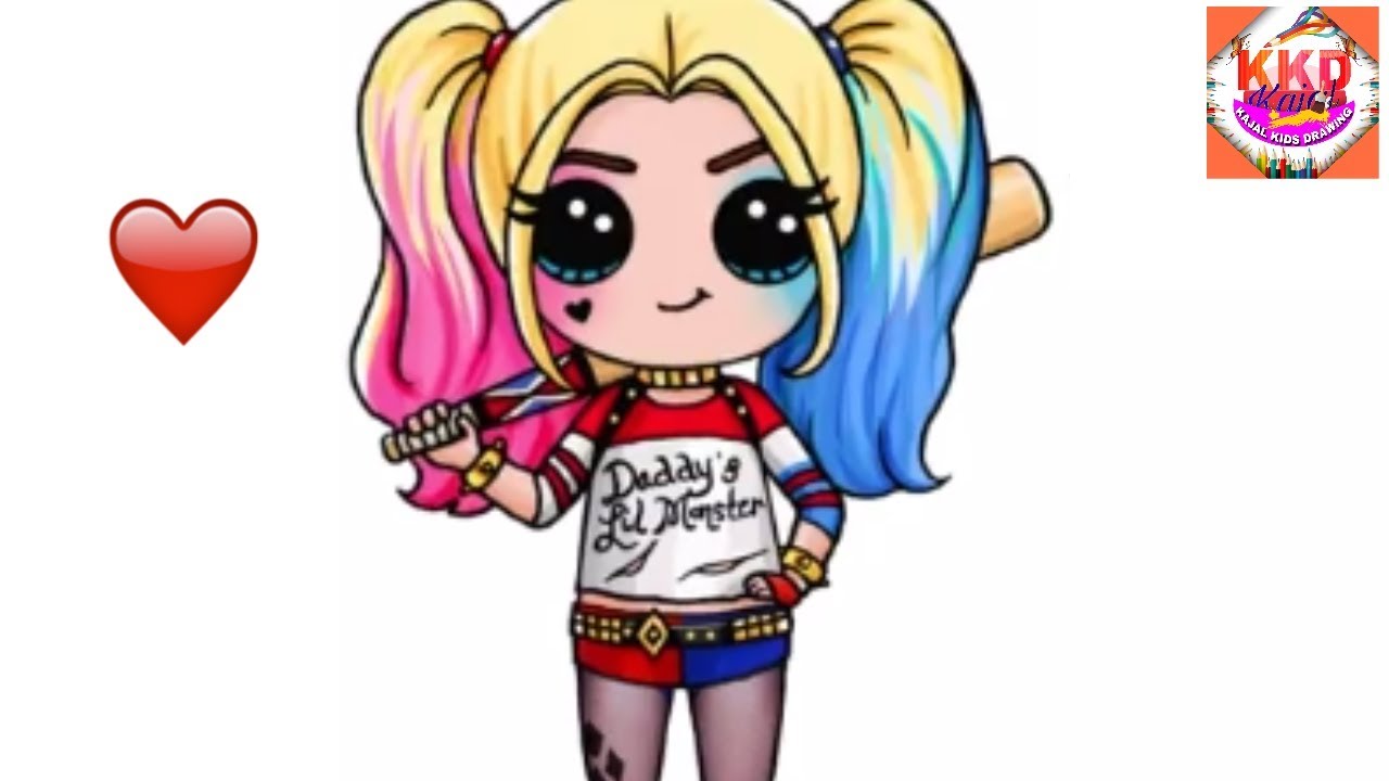 1280x720 How To Draw Harley Quinn Coloring Pages For Kids - Harley Quinn Drawing