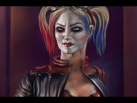 480x360 Speedpainting Harley Quinn - Harley Quinn Drawing Injustice