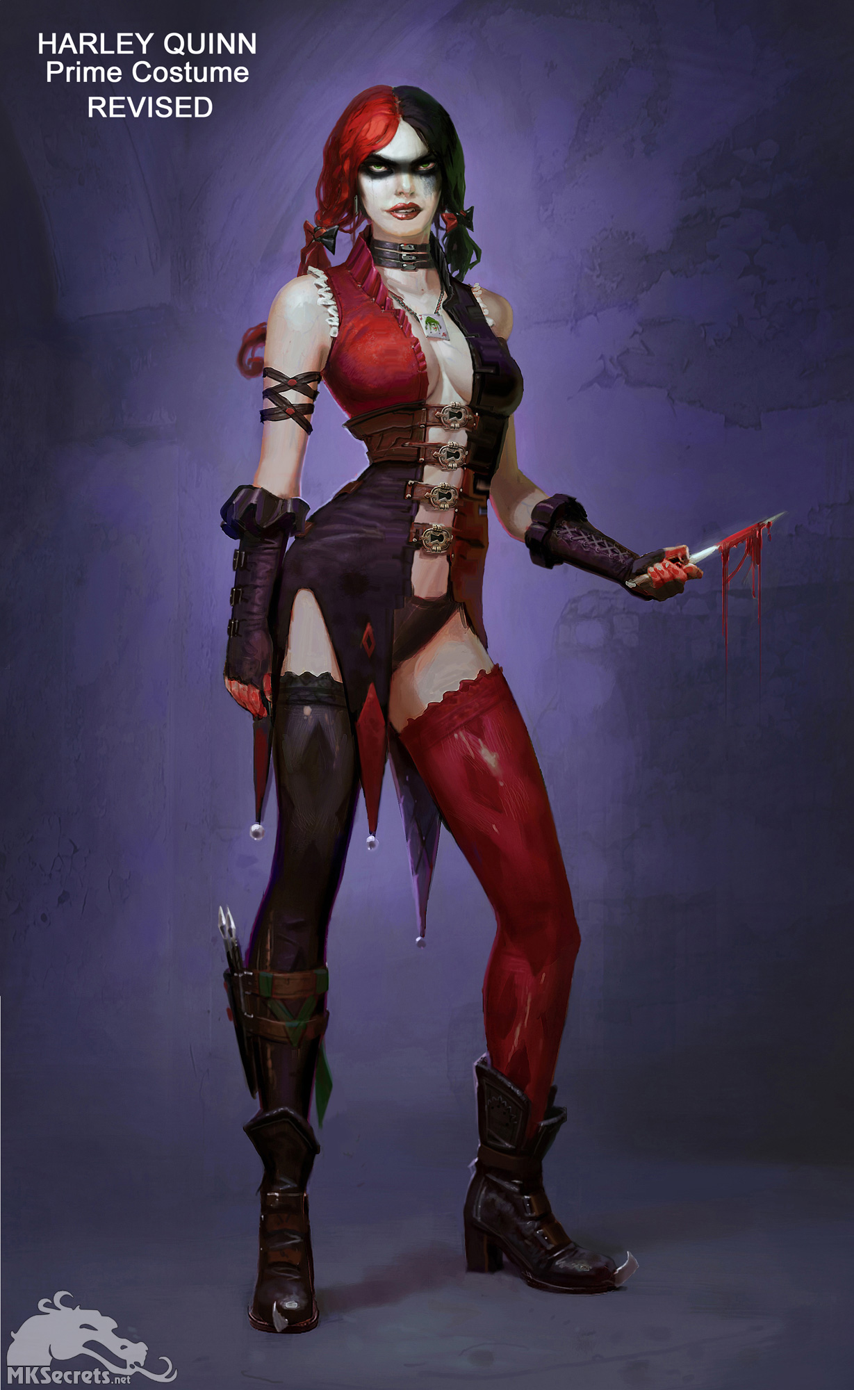 1229x2000 Injustice Gods Among Us Harley Quinn Primary Costume Concept Art - Harley Quinn Drawing Injustice