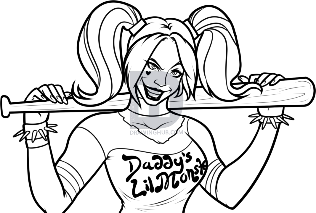 Harley Quinn Easy Drawing at Explore collection of