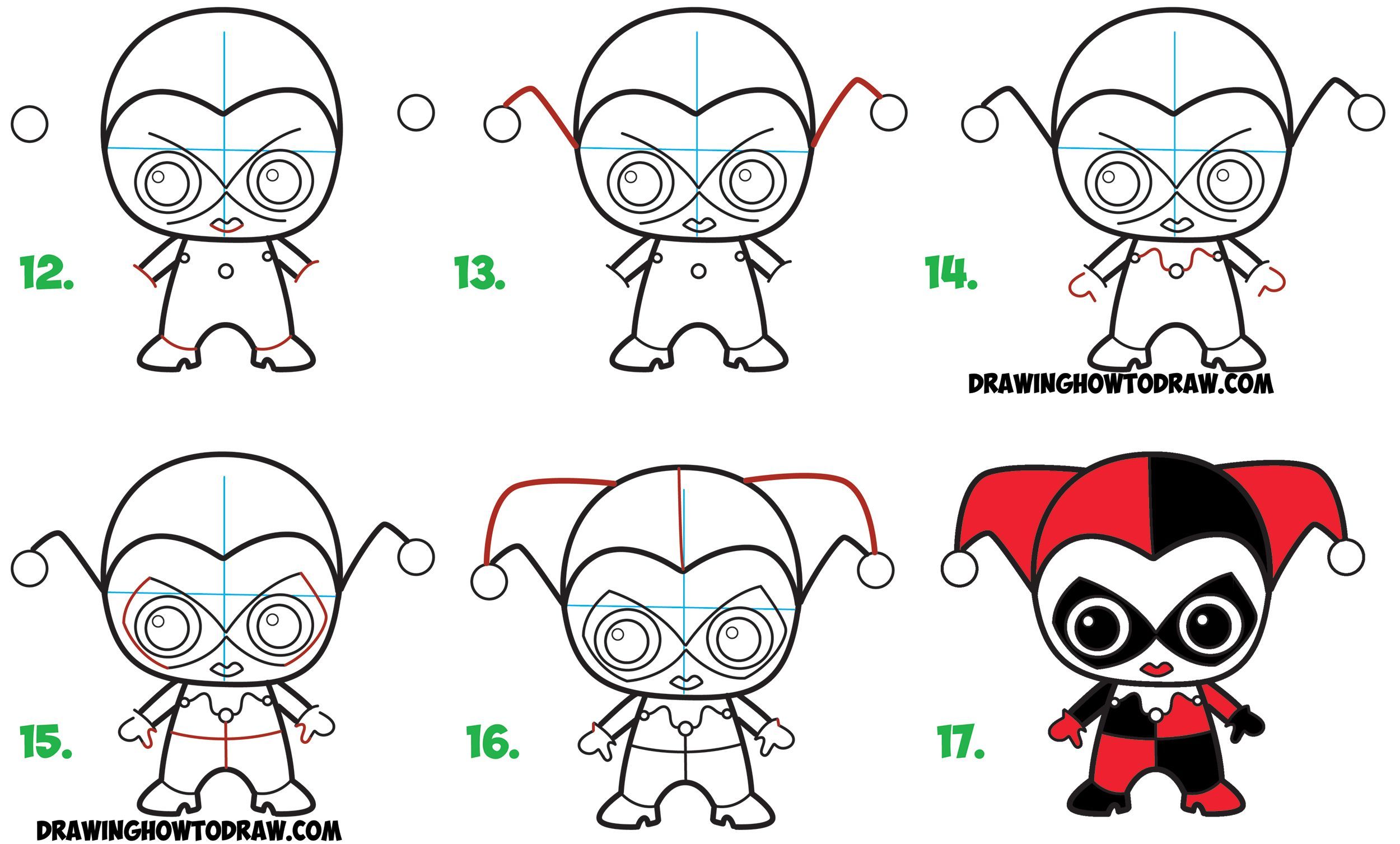 2500x1507 Easy Drawing For Comics How To Draw A Cute Cartoon Robot Easy - Harley Quinn Easy Drawing