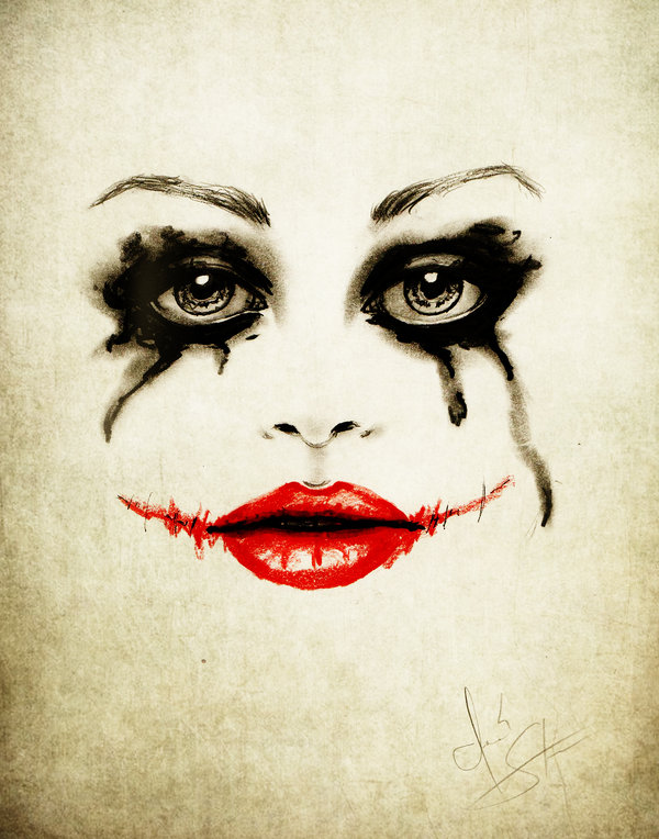 600x764 Harley Quinn Sketch - Harley Quinn Face Drawing