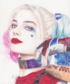 236x284 Harley Quinn Drawing - Harley Quinn Face Drawing