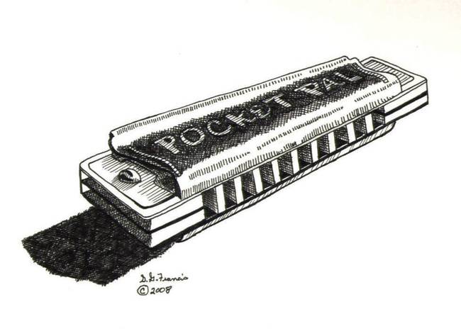650x467 Harmonica - Harmonica Drawing