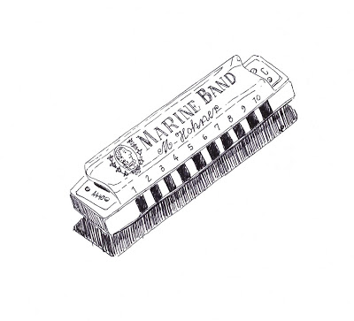 400x363 nola nik neal walker's harmonica - Harmonica Drawing