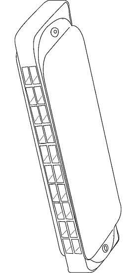 275x550 Harmonica Coloring - Harmonica Drawing