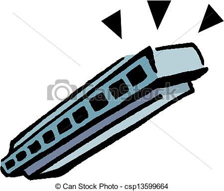 450x384 Chromatic Harmonica Vector Illustration Of Chromatic Harmonica - Harmonica Drawing