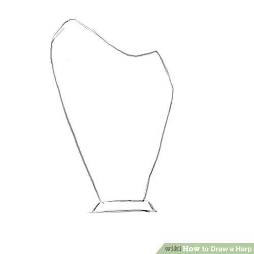500x500 How To Draw A Harp Steps - Harp Drawing