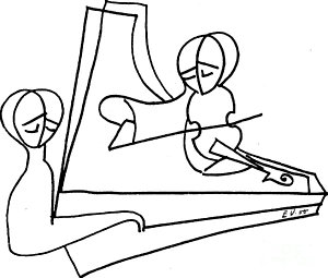 300x255 Harpsichord Drawings Fine Art America - Harpsichord Drawing