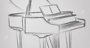367x195 Harpsichord Sketch Vector Free Vector Art, Images, Graphics - Harpsichord Drawing