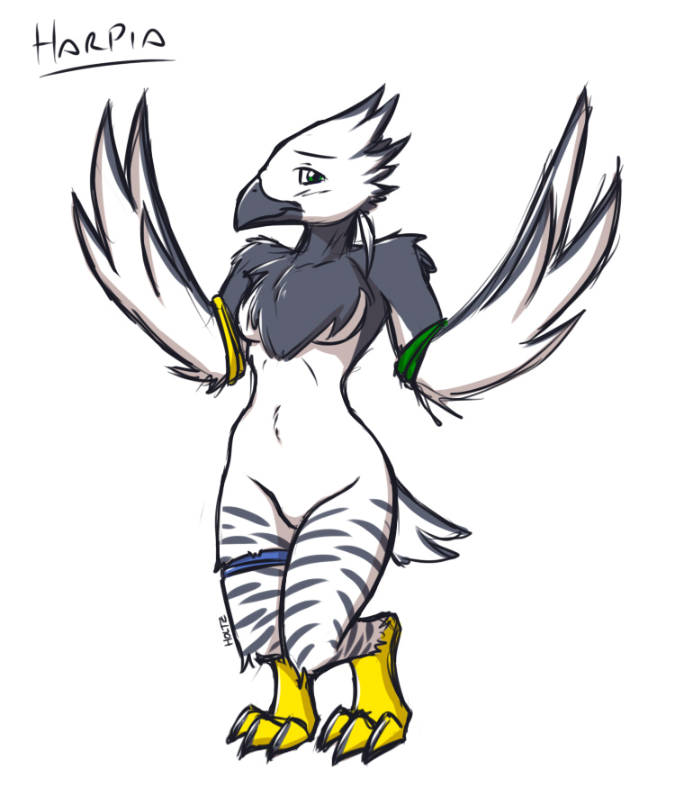 750x875 Mascot Idea Harpy Eagle Weasyl - Harpy Eagle Drawing