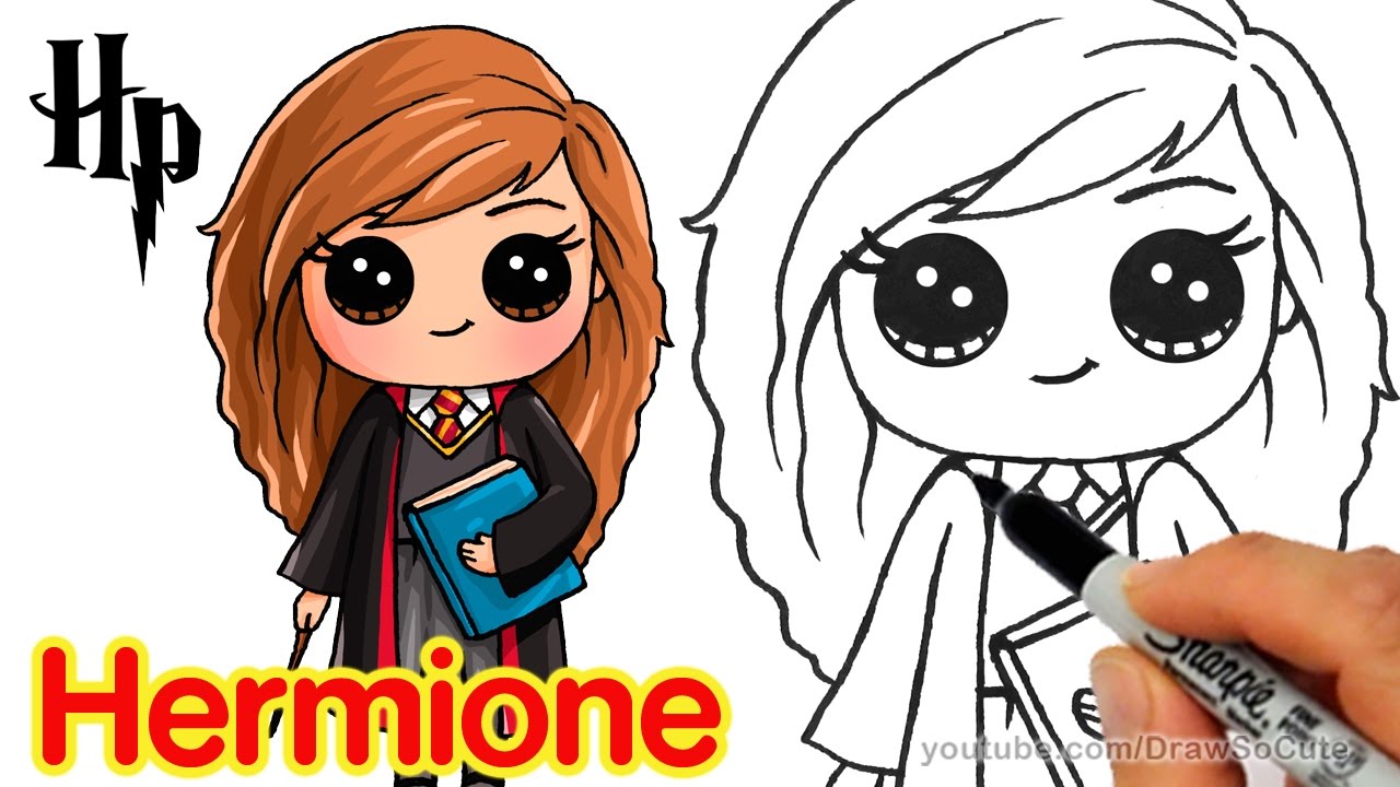 1280x720 how to draw hermione easy harry potter - Harry Potter Cartoon Drawing