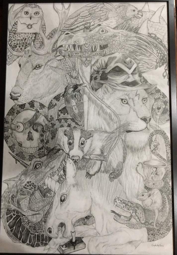 712x1024 My Newest Addition To My Hp Harry Potter Amino - Harry Potter Collage Drawing