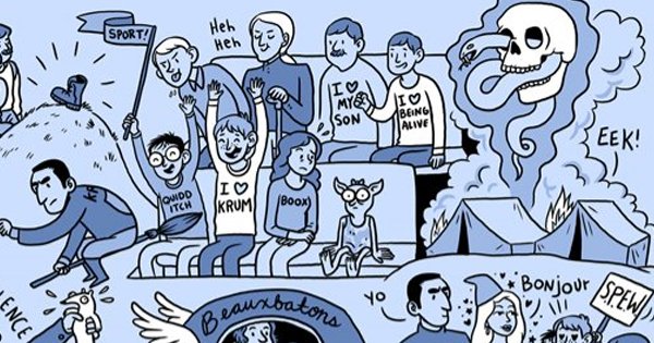 600x315 this drawing of the entire harry potter series is better than - Harry Potter Collage Drawing